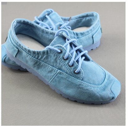 Summer New Style  Women's Singles Shoes Old Beijing Cloth Shoes Denim Canvas Shoes +Pure hand embroidered insole