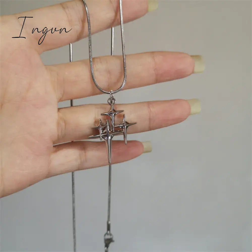 Simple Trendy Star Choker Necklace Pendant Neck Y2K Jewelry Accessories Women Girls Men's Fashion Party Snake Chain Necklace