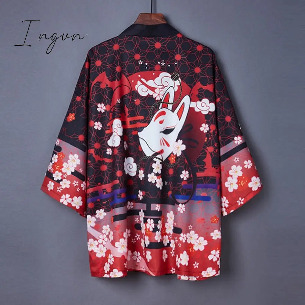 Ingvn - Kimono Cardigan Womens Tops And Blouses Japanese Streetwear Women Tops Summer Long Shirt Female Ladies Blouse Women Clothes