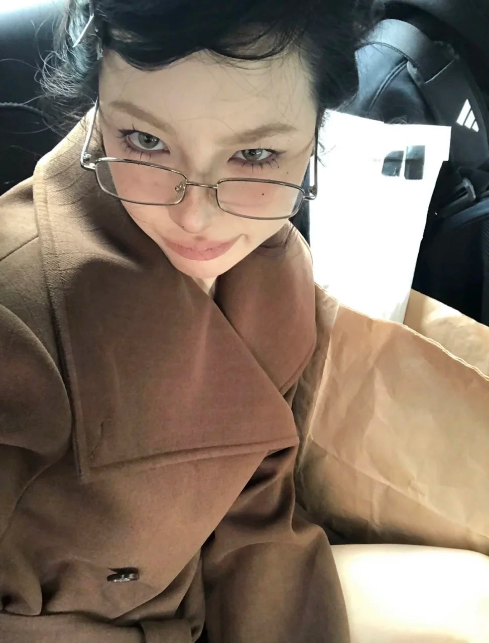 INGVN  Small Square Glasses Frame for Women Metal Frame Flat Anti-blue Bayonetta Glasses Japanese Men Retro Trendy Reading Y2K Glasses