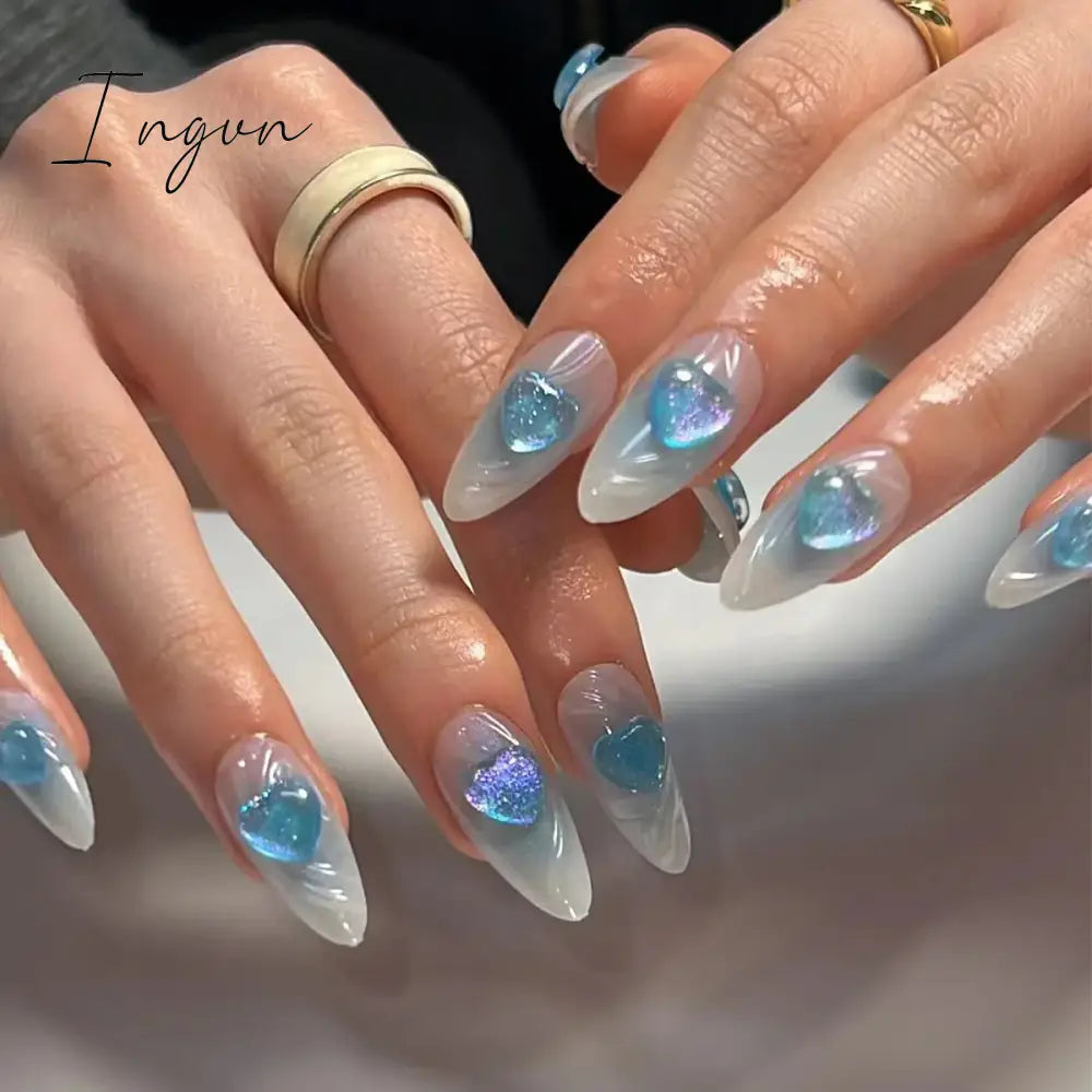 2024 New Ramadan Style False Nails with Gold Moon Star Design Almond Red French Fake Nail Patch Full Cover Detachable Manicure