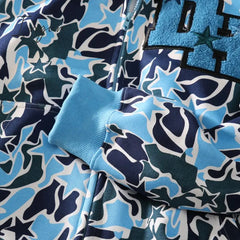Ingvn - Harajuku Demon Embroidery Hoodies Oversized Camouflage Sweatshirt Gothic Goth Zip Up Hoodie Y2k Clothes Couples Streetwear Women