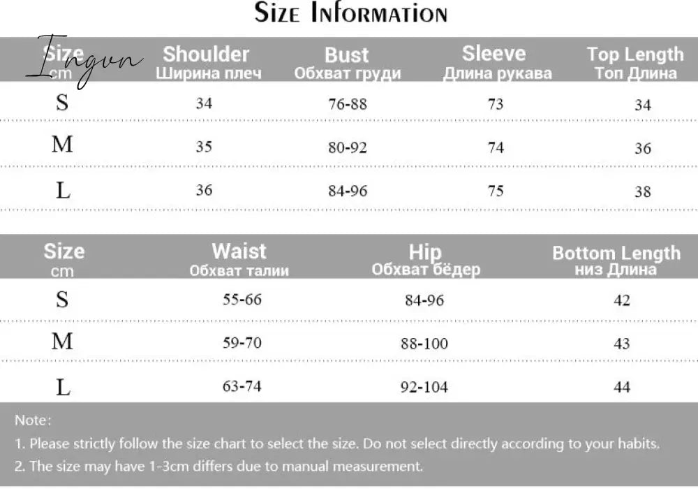 Ingvn - Satin Flare Long Sleeve 2 Two Piece Matching Set Women Crop Top Skirt Autumn Winter Birthday Fashion Sexy Clothes