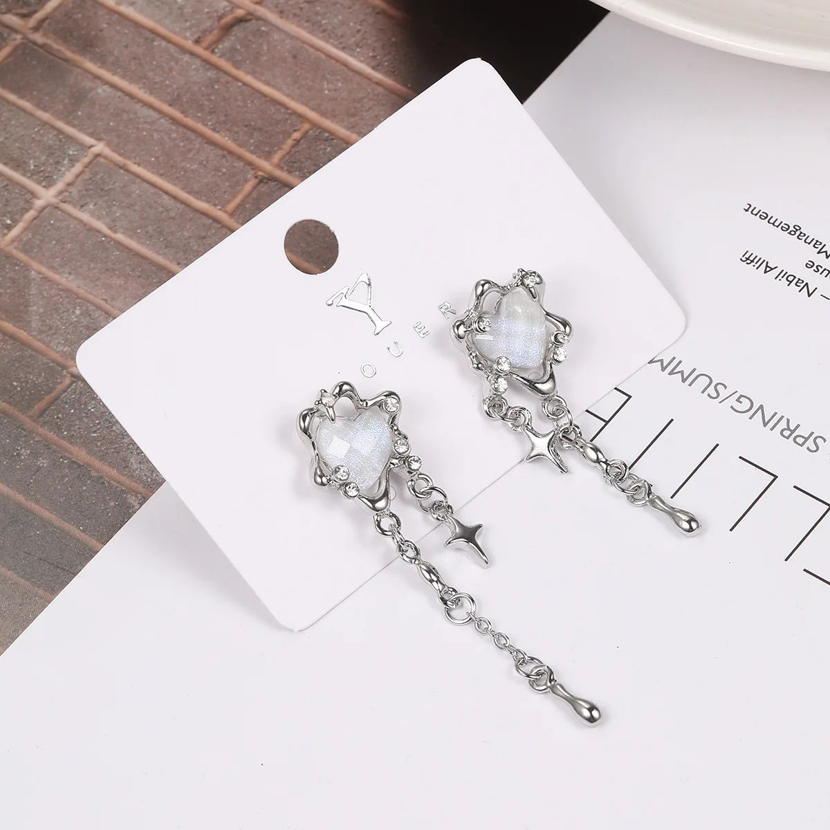 INGVN  Fashion Irregular Water Drop Earrings for Woman Retro Punk Hip Hop Sliver Color Metal Geometric Earrings New Jewelry Girls Gifts