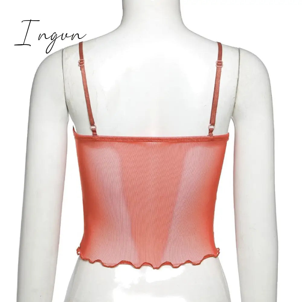 Ingvn - 80s fashion 21 Style Sexy Vintage Strappy Y2K Halter Crop Top Women Summer 90s Backless Cami Tops Tees Ladies Fashion Fitness Camisole Party