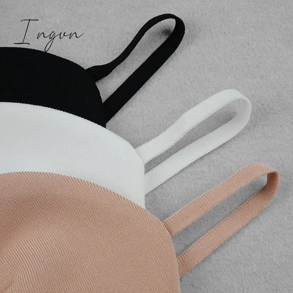 Ingvn - Bandage Women Dress New Summer Sexy Party Club Elegant Bodycon Bandage Dress Spaghetti Strap Ladies Clothes