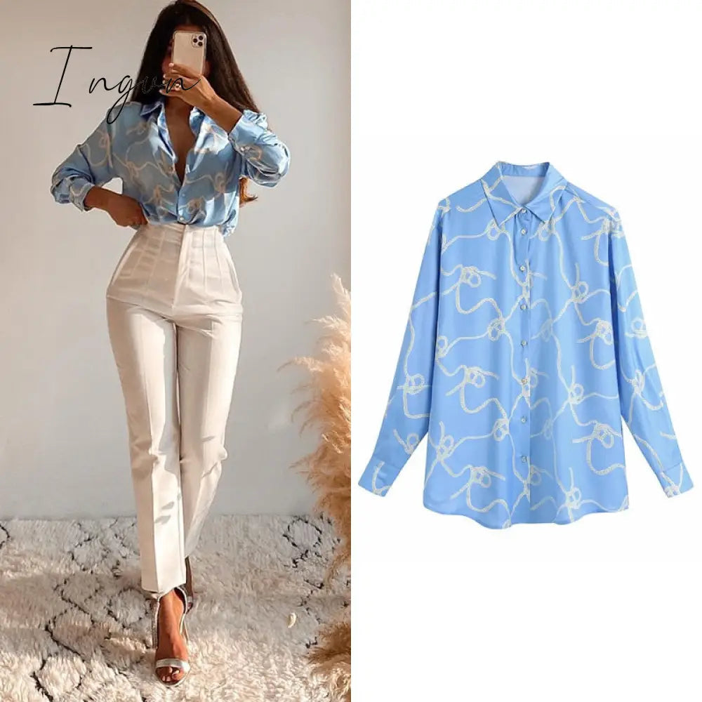 Ingvn - women satin blouse long sleeve zebra print shirts vintage office ladies tops femme chandails fashion blusa de mujer Chandails