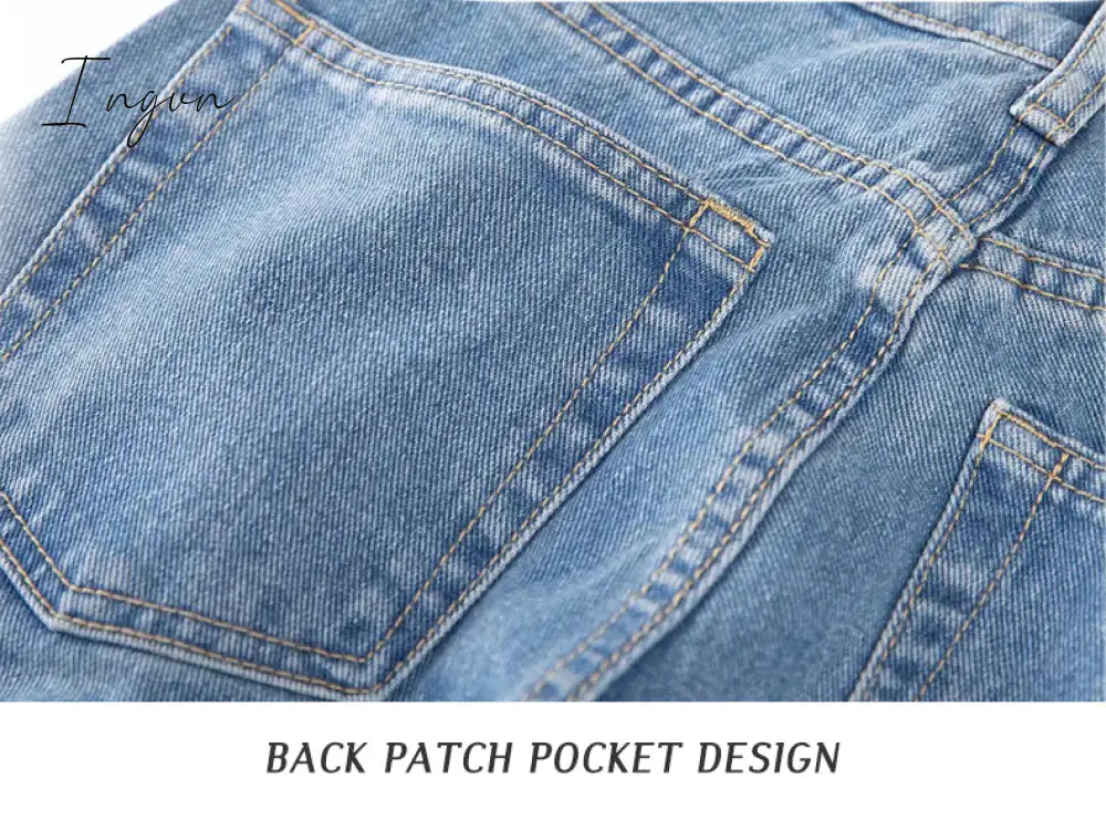 Ingvn - Harem Pants Vintage High Waist Jeans Woman Boyfriends Women's Jeans Full Length Mom Jeans Cowboy Denim Pants Vaqueros Mujer