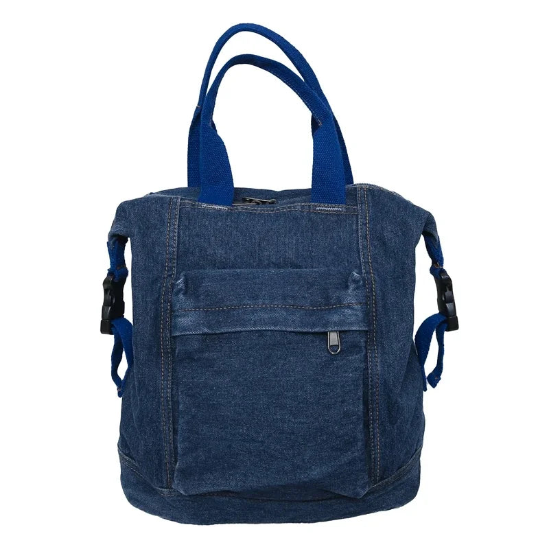 Ingvn  Denim Zipper Ladies Backpacks Large Capacity Bags for Women Casual Versatile Free Shipping Mochilas Para Mujer