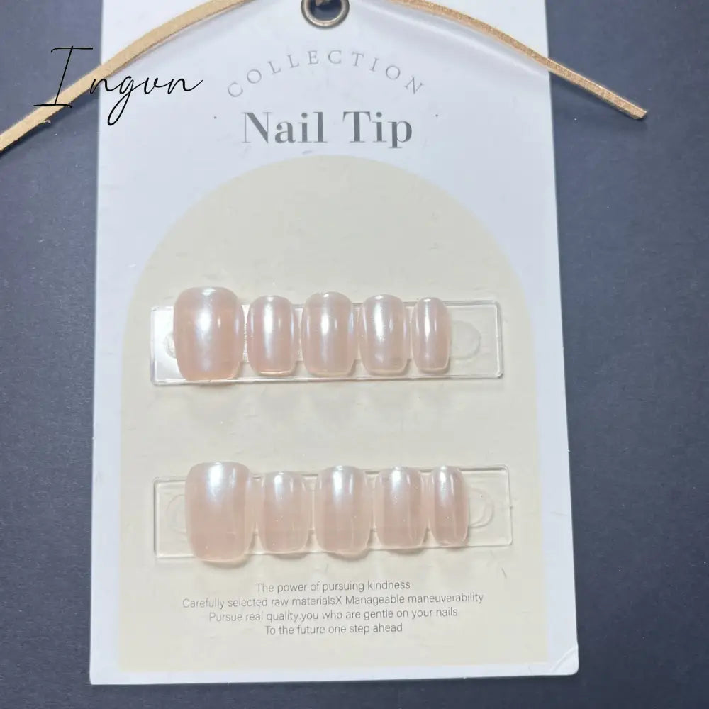 10Pcs Short Handmade Press on Nails Aurora Borealis Colours Ballet Wearable False Nails Decoration Full Cover Nail Tips Art