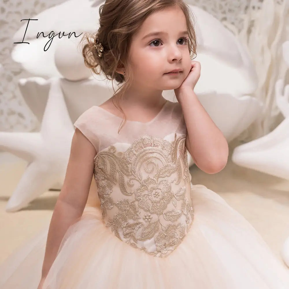 Ingvn - Teen Girls Dresses for Party Wedding Ball Gown Princess Bridesmaid Costume Dresses for Kids Clothes Girl Children's Dresses