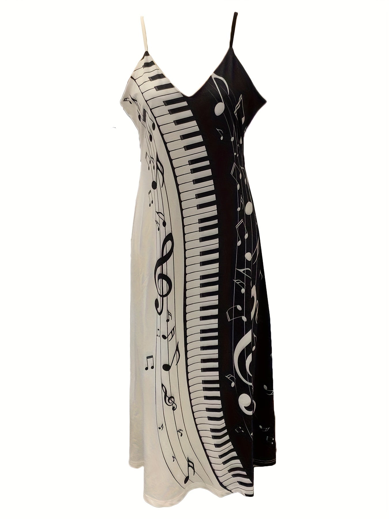 Summer Elegance: Sexy Spaghetti Strap V-Neck Maxi Dress with Unique Print - Durable & Easy Care, Perfect for Any Occasion