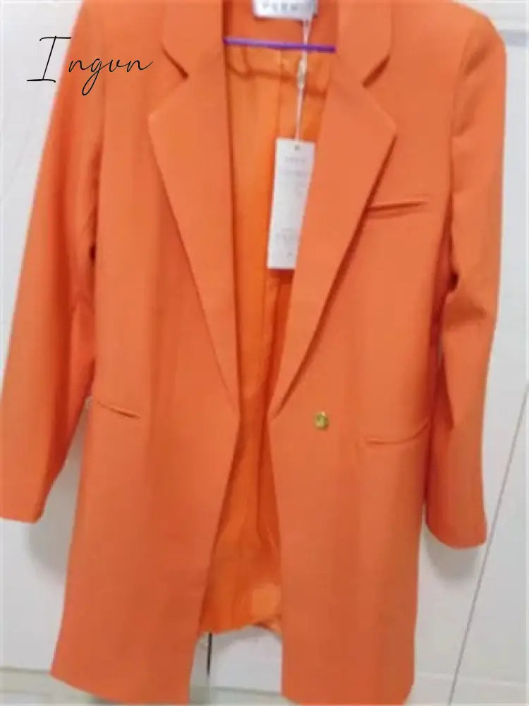 Ingvn - Spring Autumn Blazers Women Small suit Plus size Long sleeve jacket Casual tops female Slim Wild Blazers Windbreaker coat