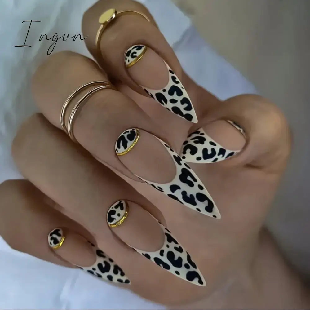 24Pcs 3D Long Almond False Nails Red Nude Ballet Stiletto Wearable Fake Nails MilkTea Color Jelly Full Cover Press On Nail Tips