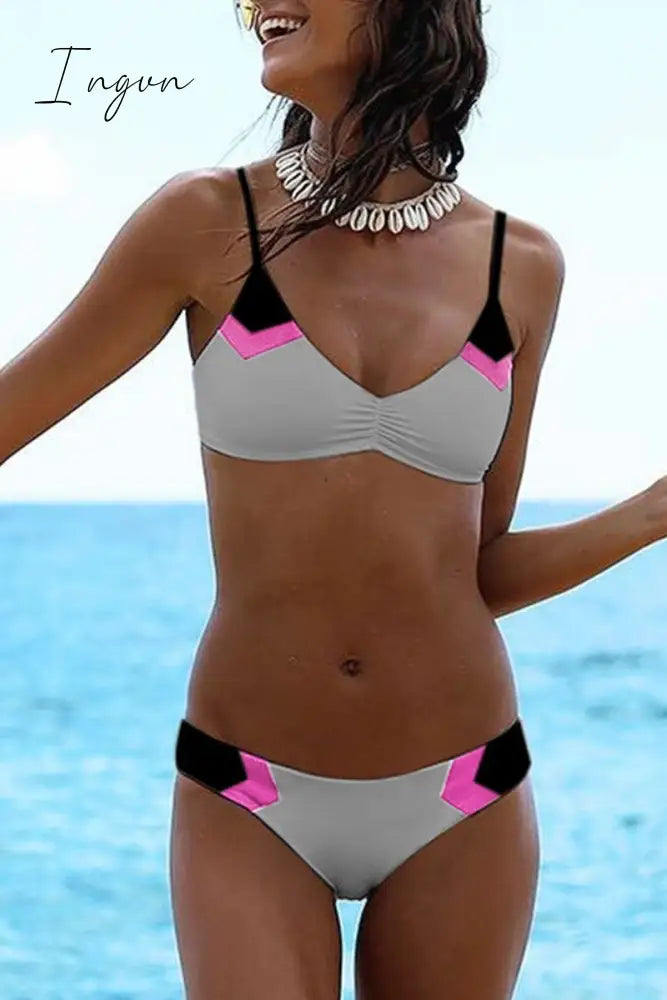 Ingvn - Printed Summer Fashion Two-piece Swimwear(2 Colors)
