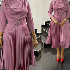 Ingvn - Elegant African Dresses for Women Spring Summer Africa Clothing Office Lady Party Slim Dress Dashiki Ankara Outfits Robe
