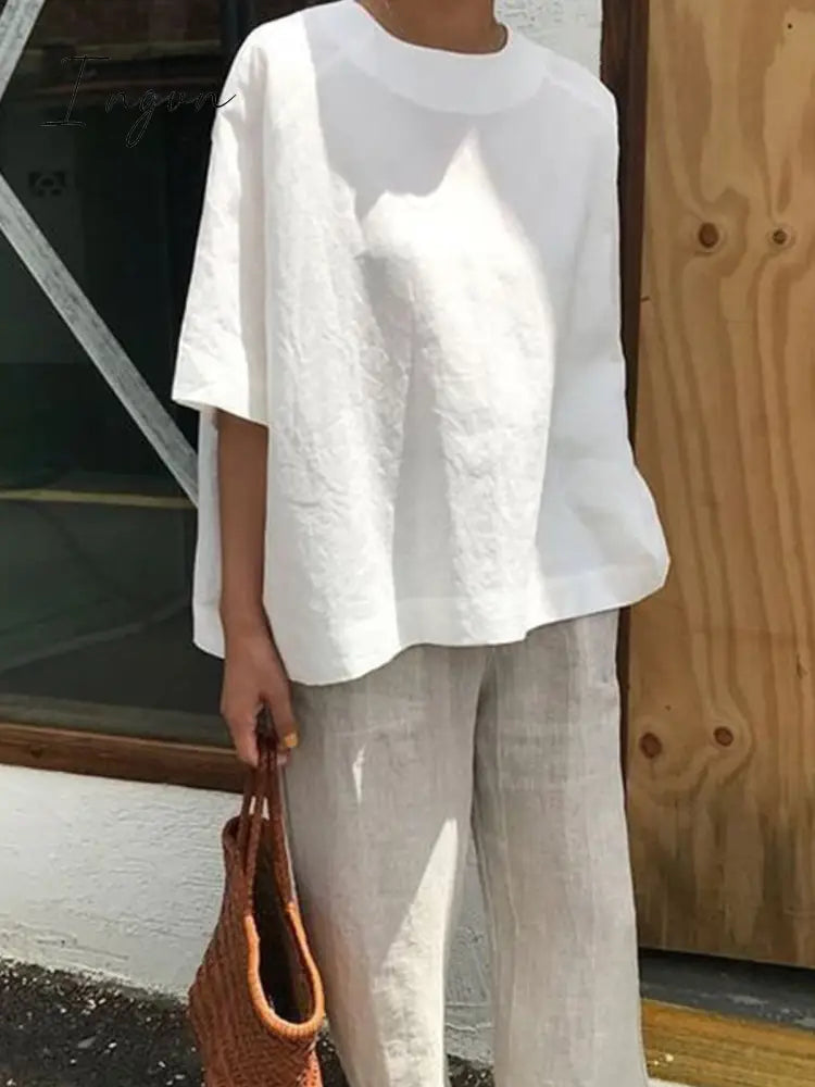 Ingvn - Women's Casual Tops Tunic Blouse Shirt