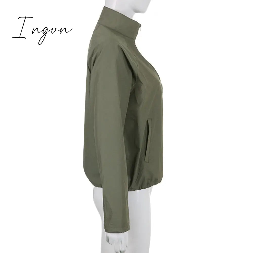 Ingvn - Joggers Baggy Wide Leg Sweatpants Sets Loose Drawstring Low Waist Streetwear Cargo Pants Turtleneck Top 2 Piece Set