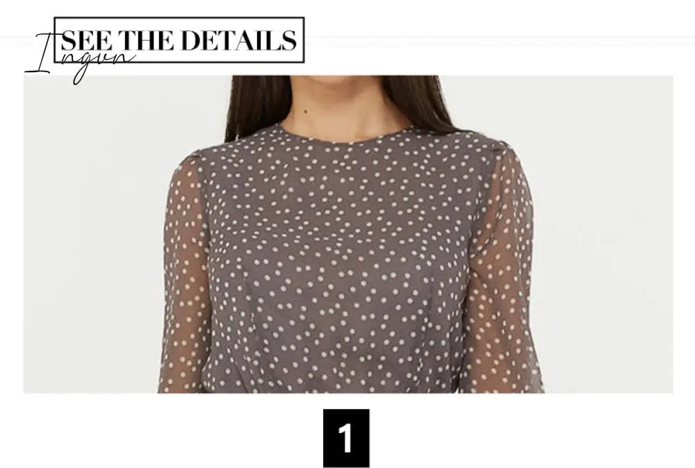 Ingvn - Summer Outfits Fashion Trends Elegant Dot Print Long Sleeve Polka Dress O Neck Chiffon A Line Women Casual Dress Vintage Midi Vestidos