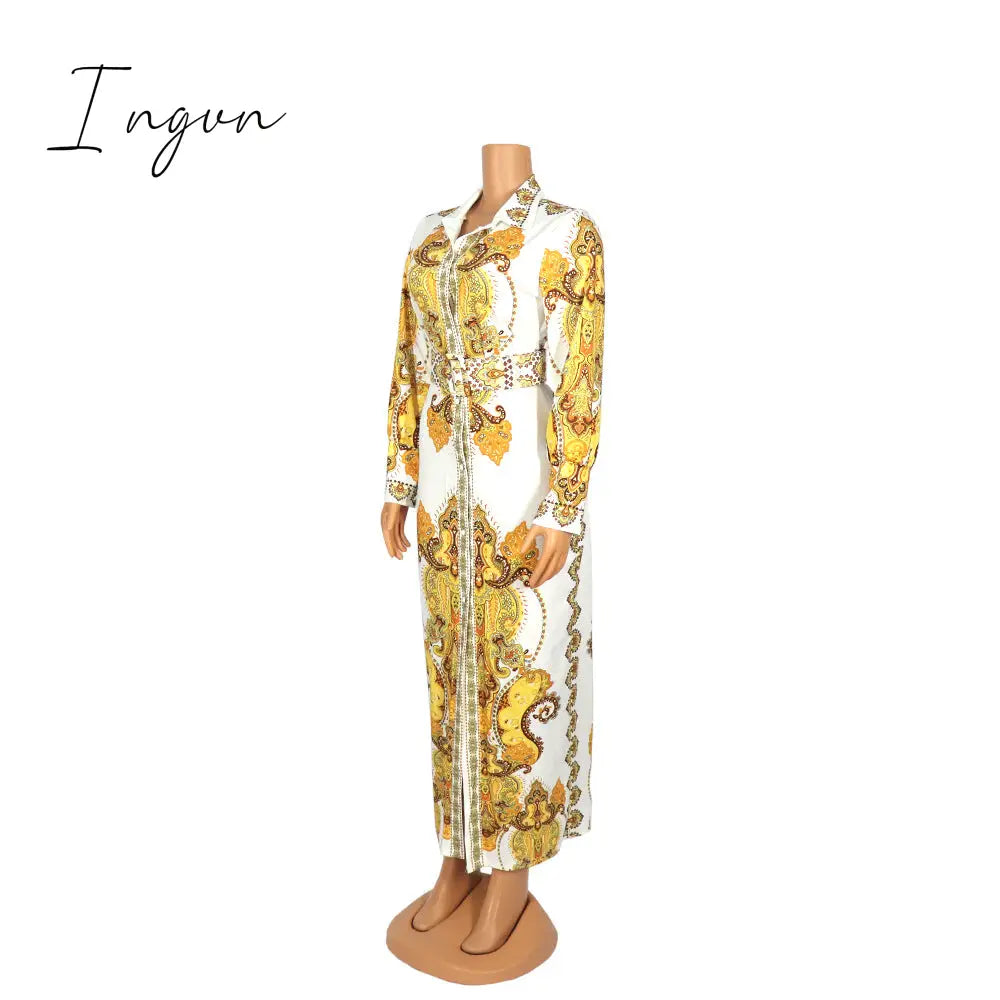 Ingvn - Long Maxi Dress  African Dresses For Women Dashiki Plus Size Dress Ladies Traditional African Clothing Fairy Dreess