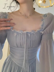 Spring Summer Women Fashion Elegant Casual Midi Party Dress Vintage A-Line Solid Chic Prom Wedding Vestidos Female Clothes Robe