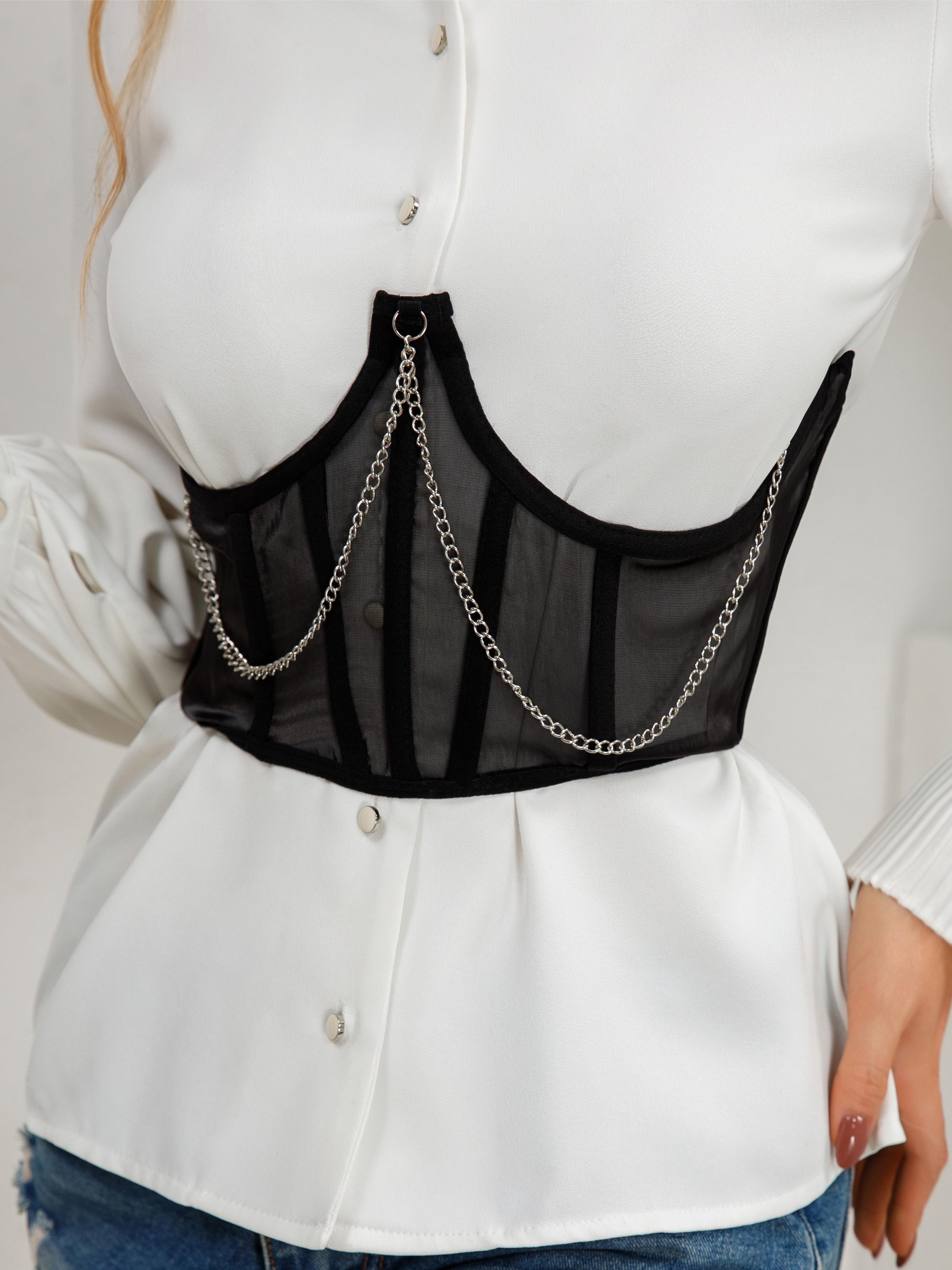 Exquisite Mesh Fishbone Strapless Corset Bustier - Women's Tummy Control Lace Up Slimmer Body Shaper for Hourglass Figure - Adjustable, Breathable, and Comfortable Lingerie & Shapewear for Confident Silhouette