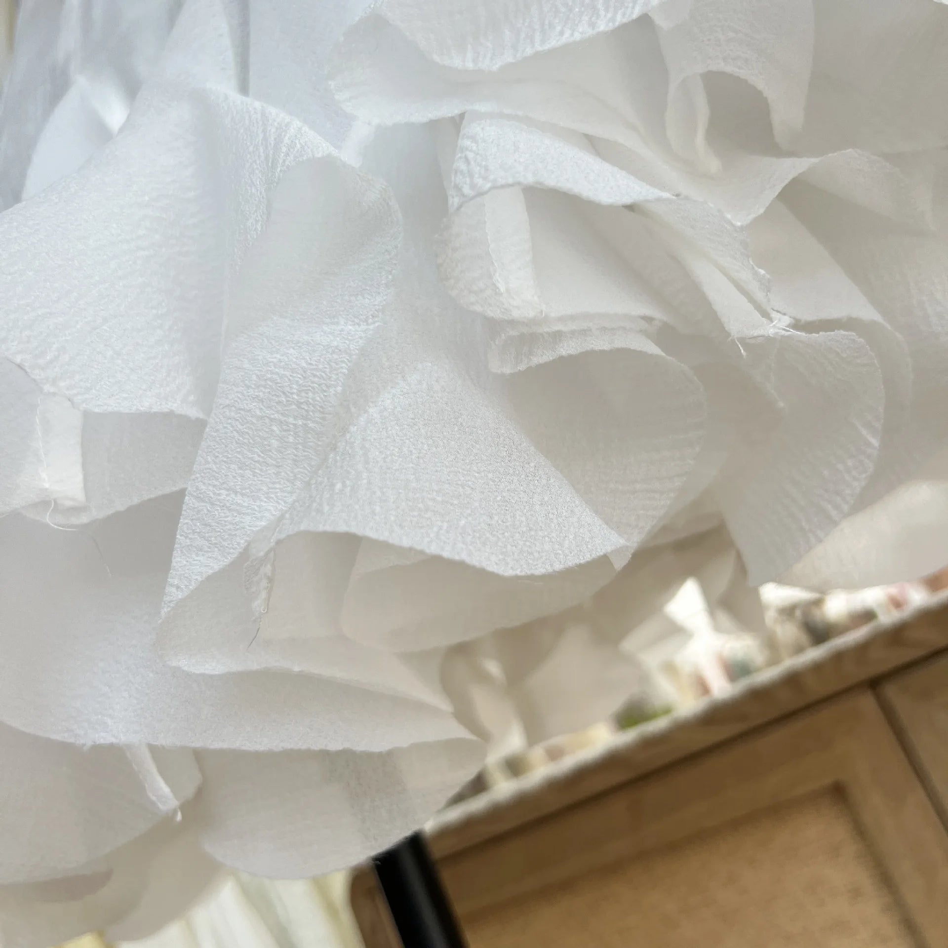 Luxury Long Sleeve Ruffles Short Dresses Women's Summer Holiday Single Breasted Gauze Prom Evening Party Cake Dress Lady Quality
