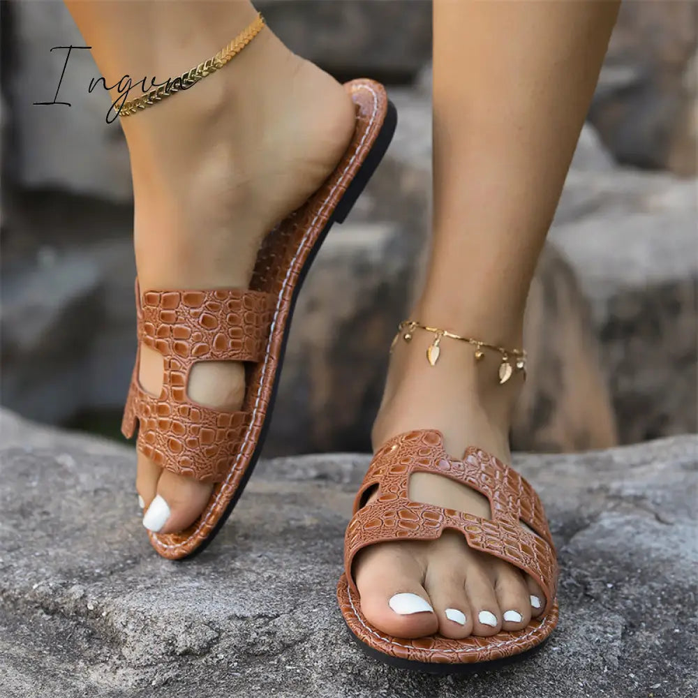Ingvn - Casual Patchwork Solid Color Round Comfortable Shoes