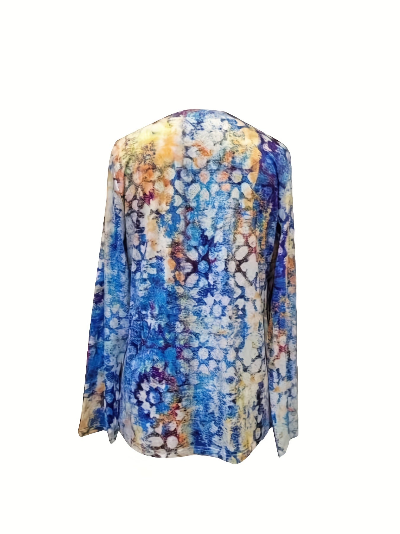 Graphic Print T-shirt, Vintage Crew Neck Long Sleeve T-shirt, Women's Clothing
