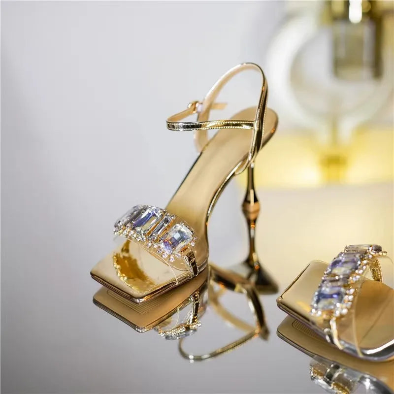 Elegant Thin High Heel Women's Shoes Sexy Female Dress Summer Sandals Luxury for Ladies Heeles Sandales Femmes