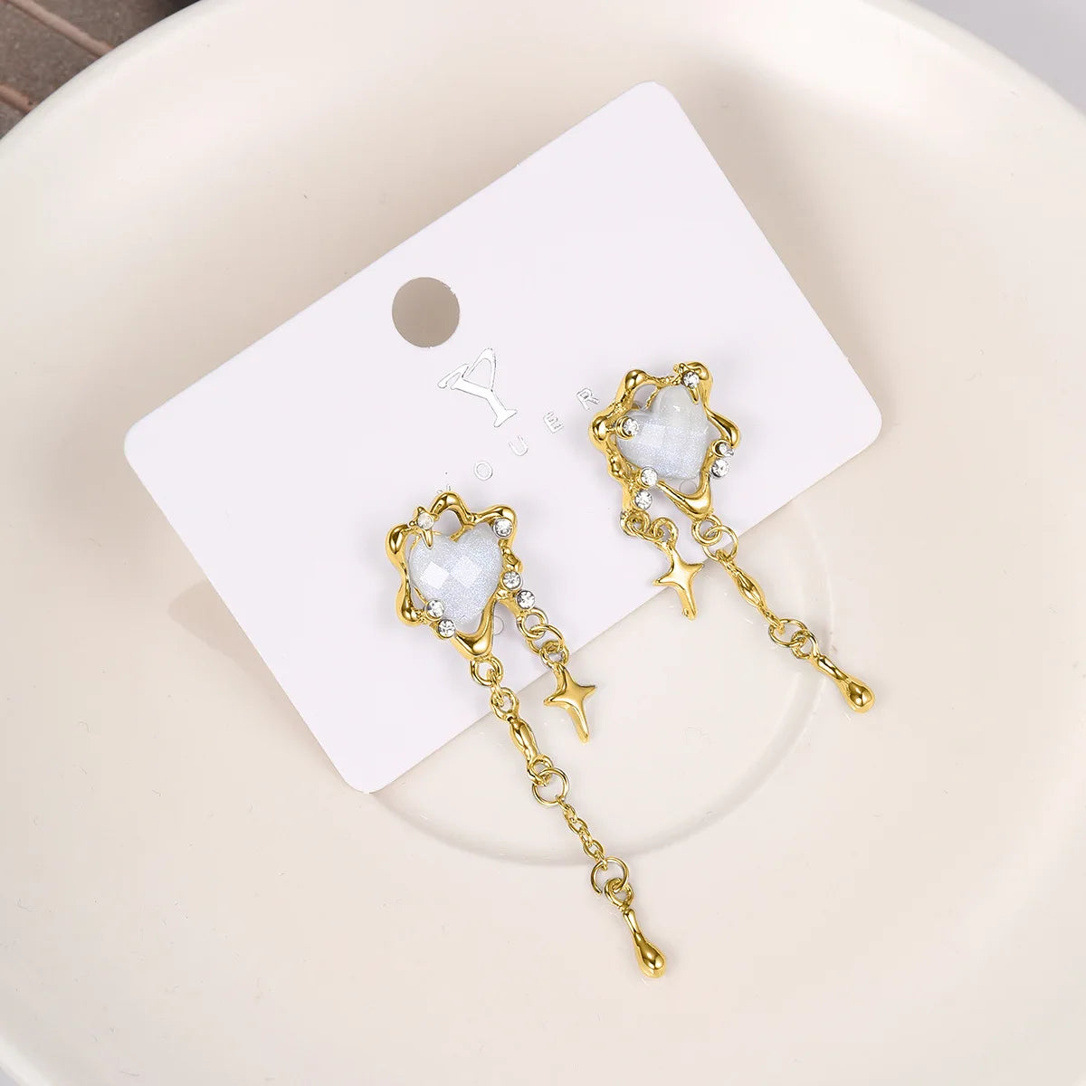 INGVN  Fashion Irregular Water Drop Earrings for Woman Retro Punk Hip Hop Sliver Color Metal Geometric Earrings New Jewelry Girls Gifts