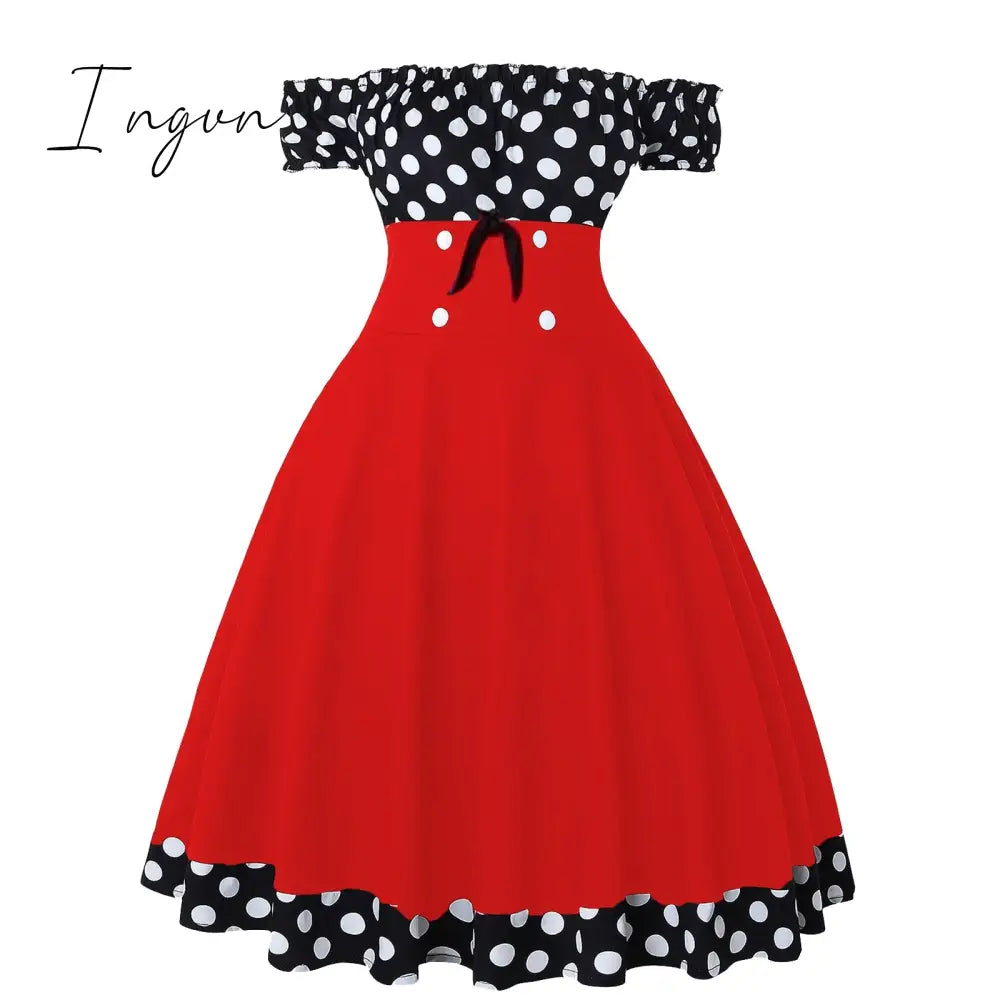 Ingvn - Vintage Dress New Women Dress+Cape Retro Rockabilly 50s Style Two Piece Black Dress Elegant Ladies fashion Midi Dresses