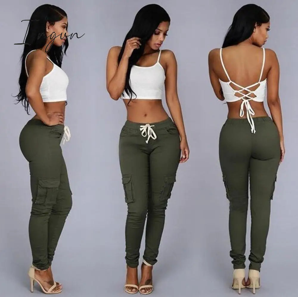 Ingvn - Elastic Sexy Skinny Pencil Jeans For Women Leggings Jeans Woman High Waist Jeans Women's Thin-Section Denim Pants