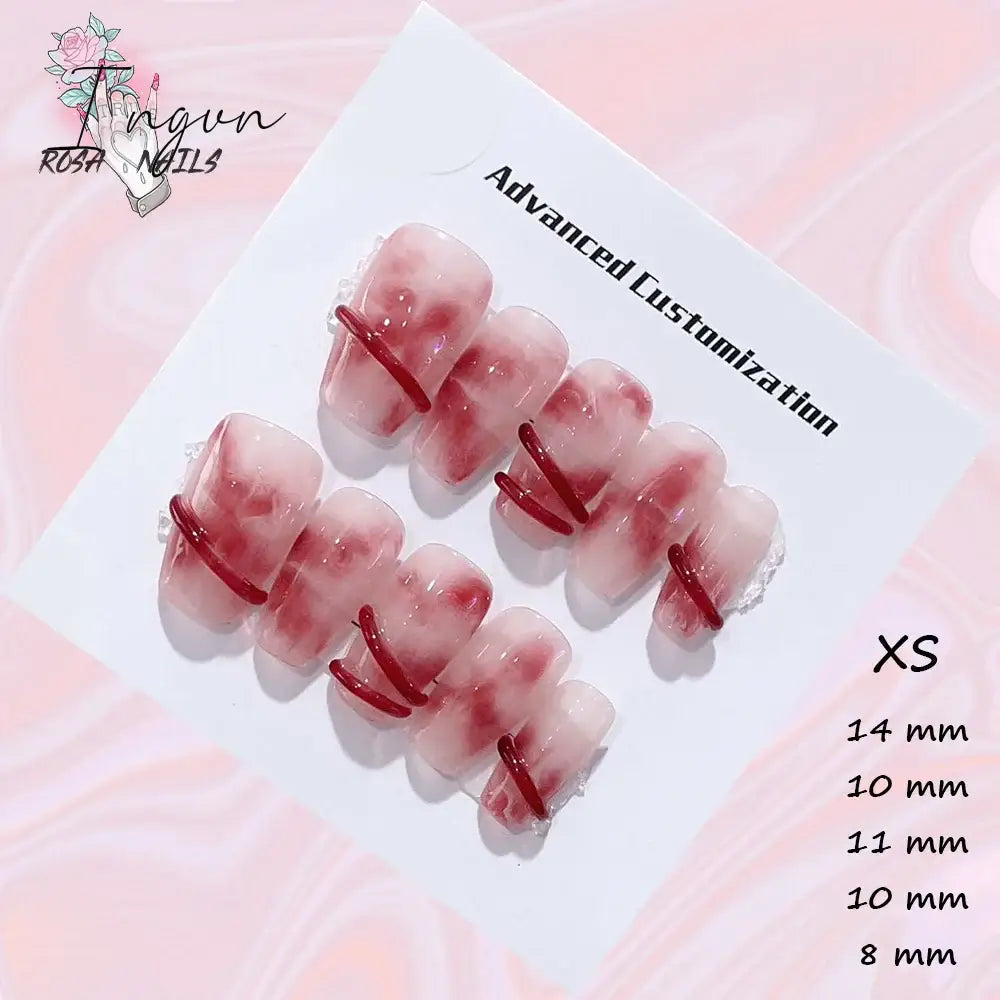 Punk Dragon Charms Press on Nail Artificial Long False Nails XS Black Dragons Goth Presson Tips Butterfly Fake Nail y2k Pressons