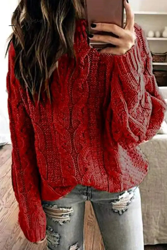 Ingvn - Casual Simplicity Solid Patchwork O Neck Tops(6 Colors)