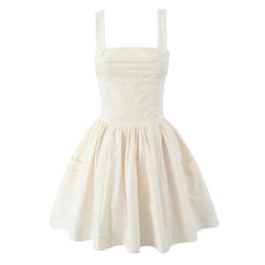 Summer Women Sexy Sleeveless Tank Dress Low Waist Fit And Flare Party Mini Dresses Cotton Robe