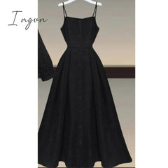 Ingvn - Fall Winter Two Piece Sets Women Outfits Korean Casual Long Sleeve Twist Knitted Short Sweater And Straped High Waist Dress Sets