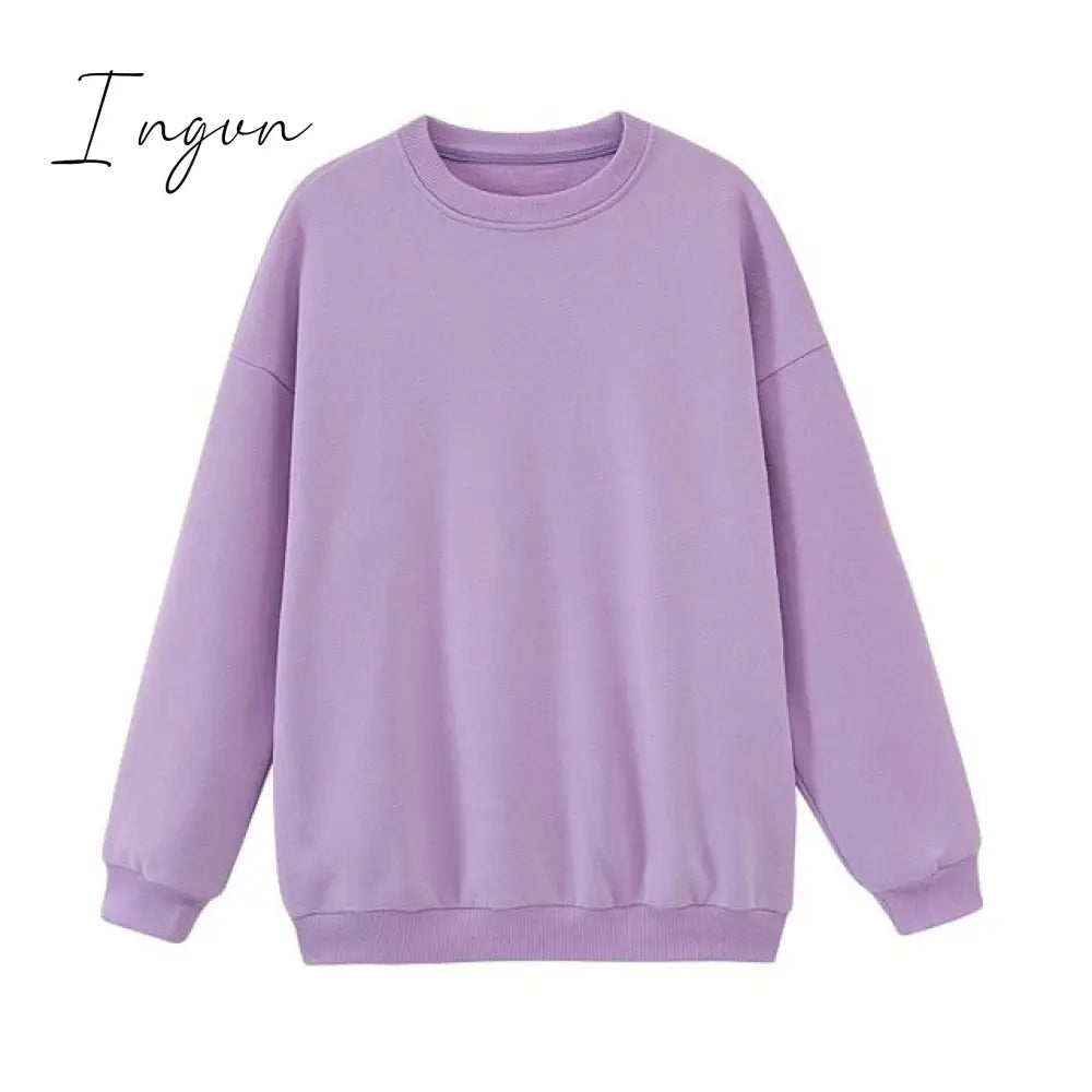 Ingvn - toppies Womens Tracksuits Hooded Sweatshirts Autumn Winter Fleece Oversize Hoodies Solid Pullovers Jackets Unisex Couple