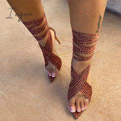 Ingvn - Wrap Up Single High Heel Dress Shoes