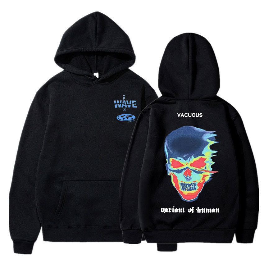 Voguable Hot Sale Fashion Creativity Design Skeleton Graphic Print Hoodie Men Women Fleece Cotton Hoodies Man Hip Hop Style Sweatshirt
