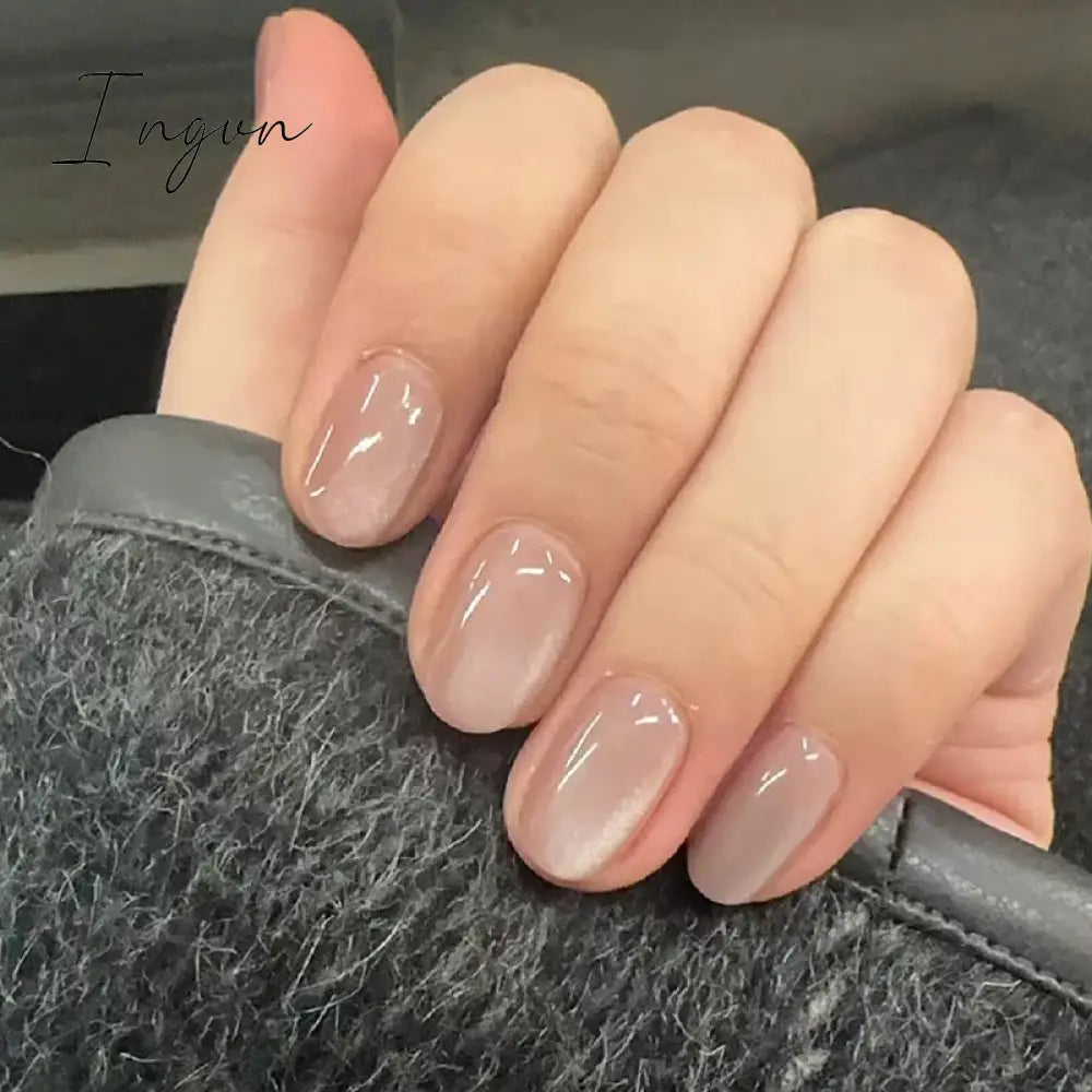 24pcs detachable cat eyes red wine false nails with glue full cover ballet square almond shiny acrylic press on fake nails tips