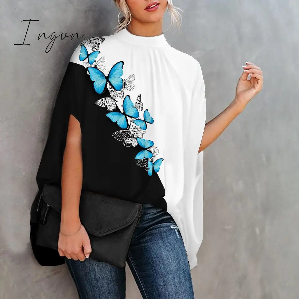Ingvn - Summer Short Sleeve Loose Top Femme Blouse Women Fashion Casual Womens Tops And Blouses Ladies Print Shirt Shirts Elegant