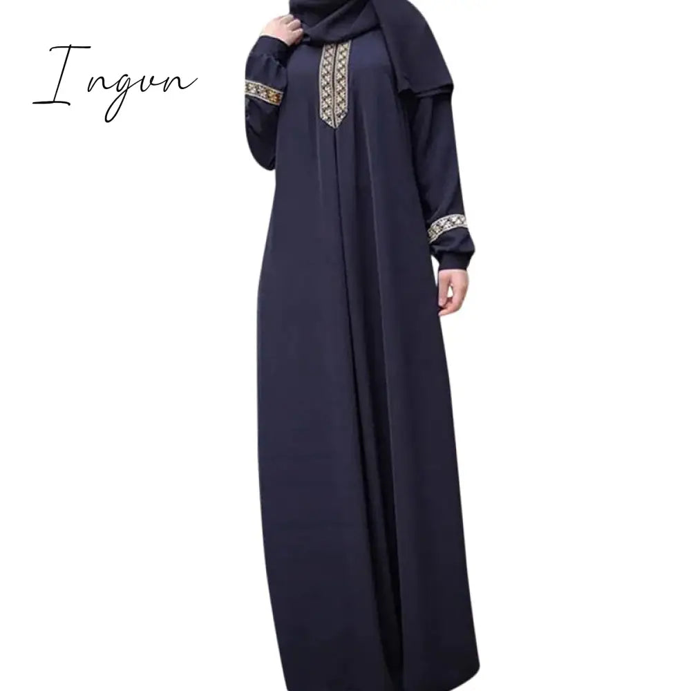 Ingvn - NEW Dubai kaftan Dress Muslim Party Abaya Women Arabic Lace Cardigain Patchwork turkey Islam Prayer caftan marocain dresses