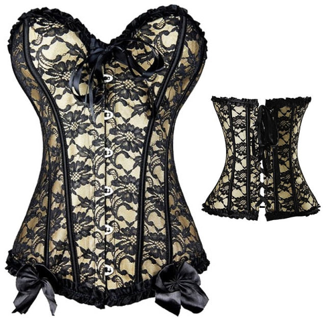 Plus Size Bustier Corsets Gothic Lace Up Binders and Shapers Overbust Body Shapewear Women Sexy Slimming Waist Trainer Boned 6XL