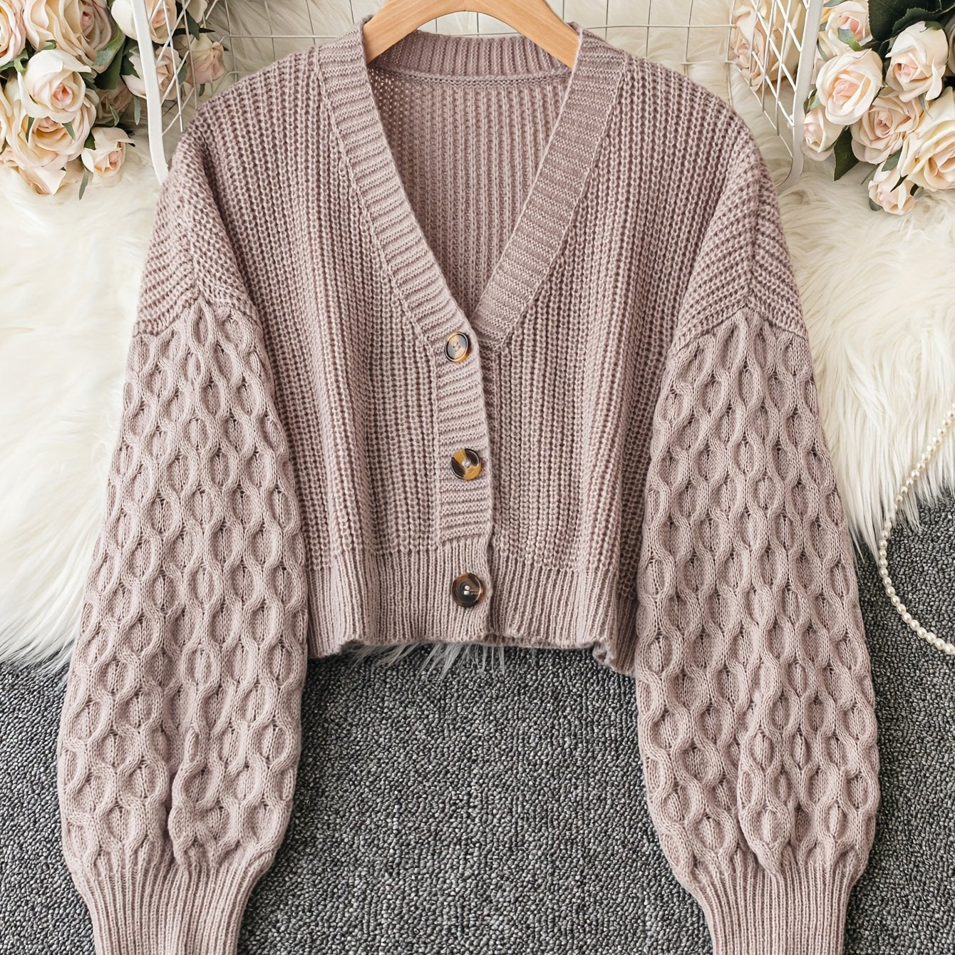 Stylish Solid Button Front Cardigan - Women's Long Sleeve Drop Shoulder Casual Outwear - Cozy Winter Clothing for Everyday Wear