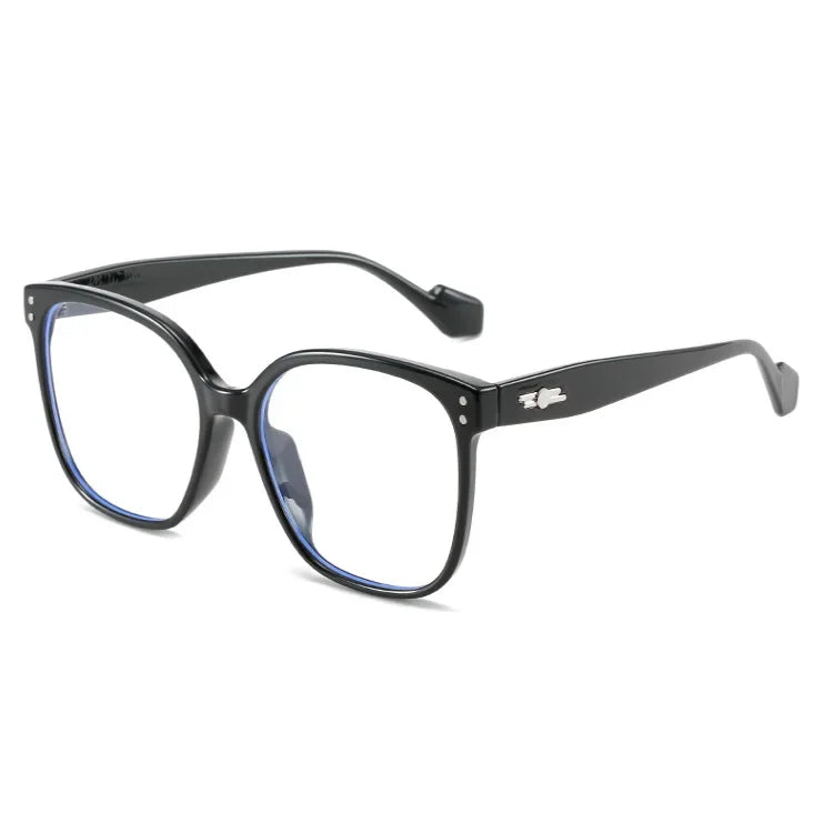 INGVN  Korean Big Square Glasses Frame Women Ins No Makeup Plain Glasses Men Eyewear Cute Decorative Computer Glasses