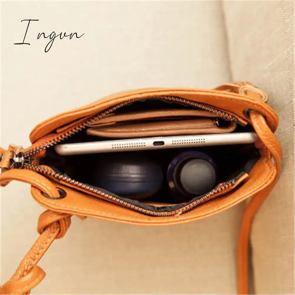 Ingvn - New Cross Body Cell Phone Purses Vintage Bag Women Small Shoulder Bag Genuine Leather Softness Mini Bag for Woman Messenger Bags