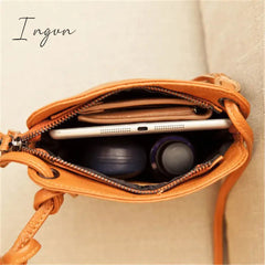 Ingvn - New Cross Body Cell Phone Purses Vintage Bag Women Small Shoulder Bag Genuine Leather Softness Mini Bag for Woman Messenger Bags