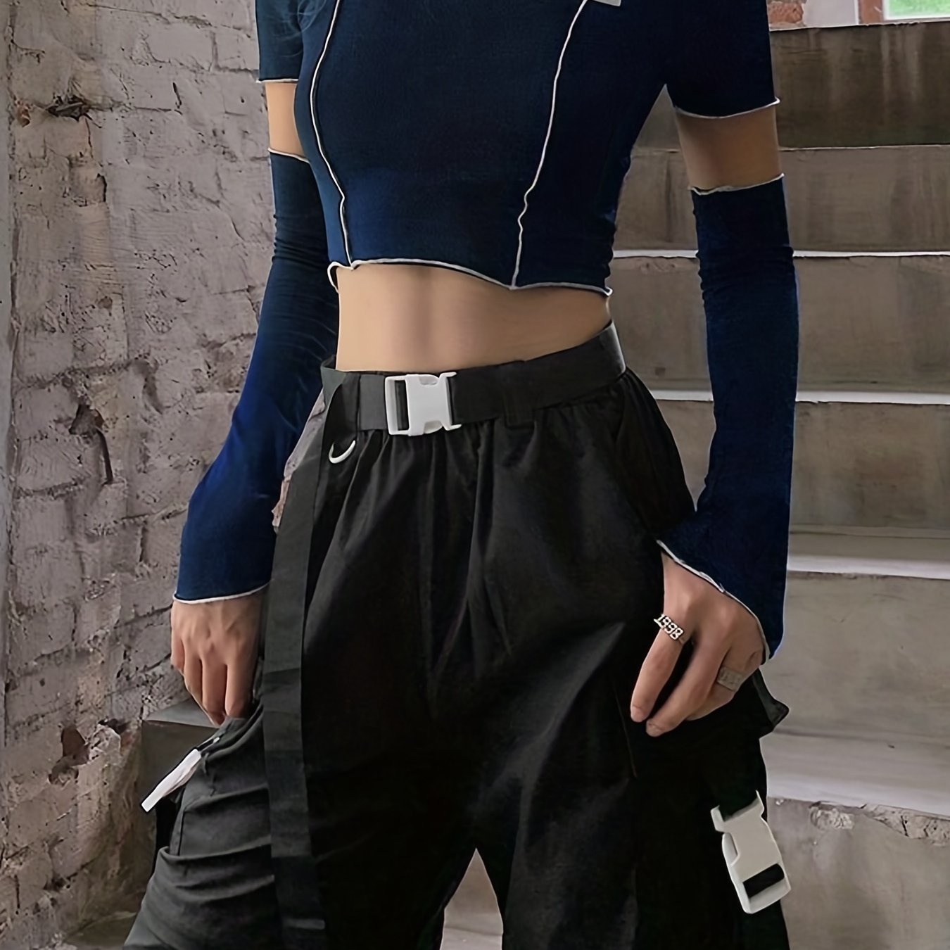 Short Sleeve Off Shoulder Crew Neck Slim Fit T-Shirt - Soft Medium Stretch Polyester Fabric, Loose Fit, No Printing, Solid Color, Pullover Style - Perfect for Young Womens Casual Summer Fashion
