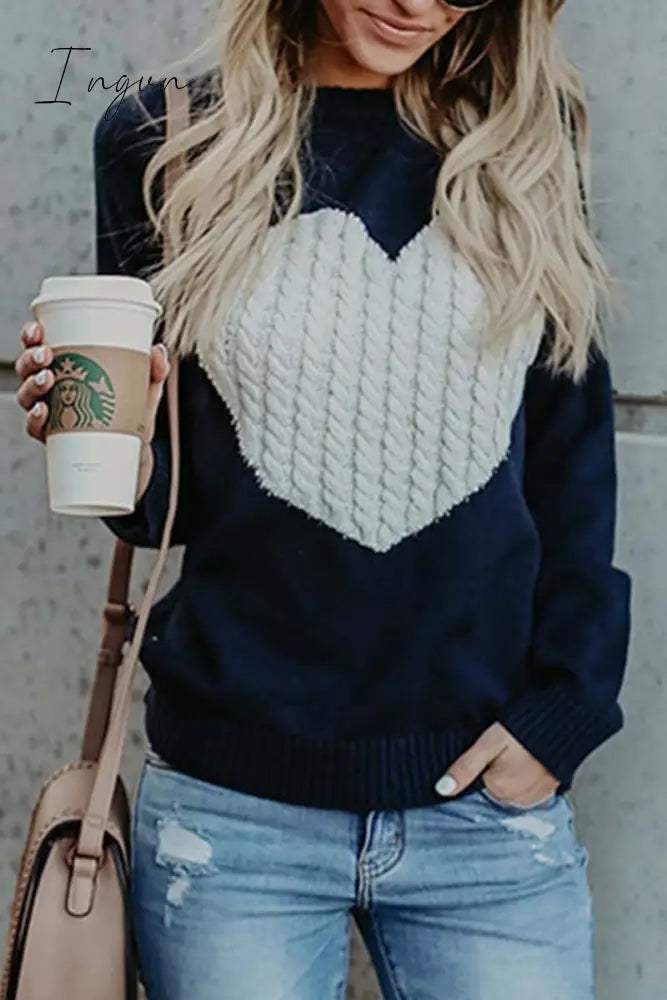 Ingvn -  Heart Shaped Sweater(4 Colors)